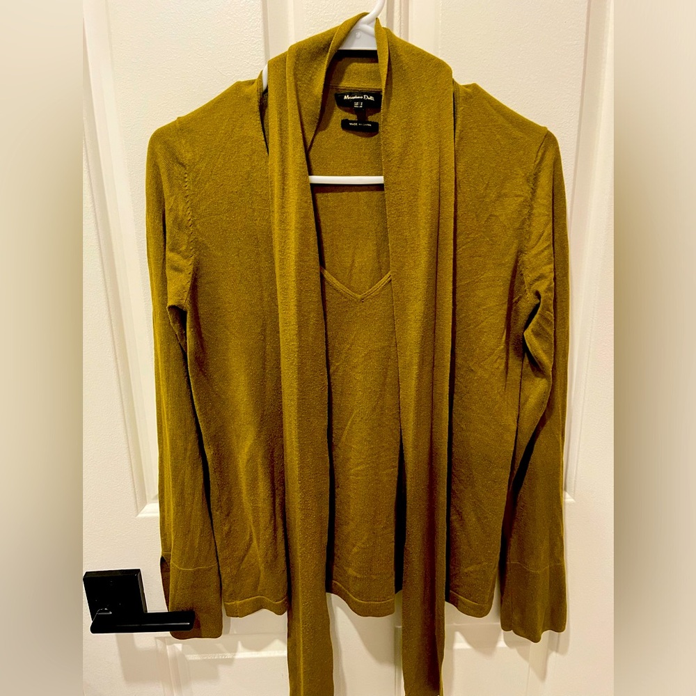 Tie Front Sweater Massimo Dutti